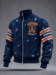 Men's Chicago Football Lover Bear Art Printed top gracestitchs