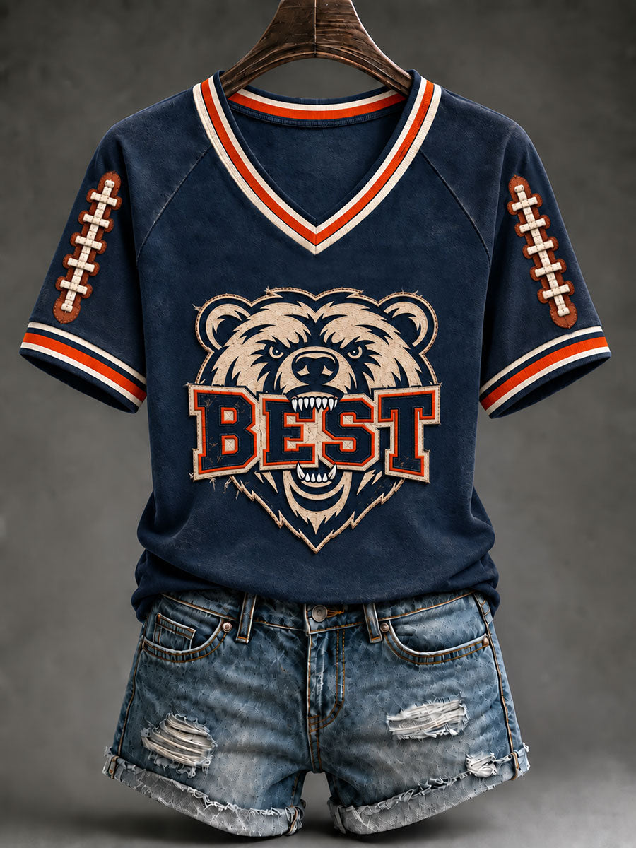 Women's Football Gameday Gift For Football Fans Short Sleeve T-shirt gracestitchs