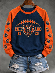 Women's Football Gameday Gift For Football Fans Print Sweatshirt gracestitchs