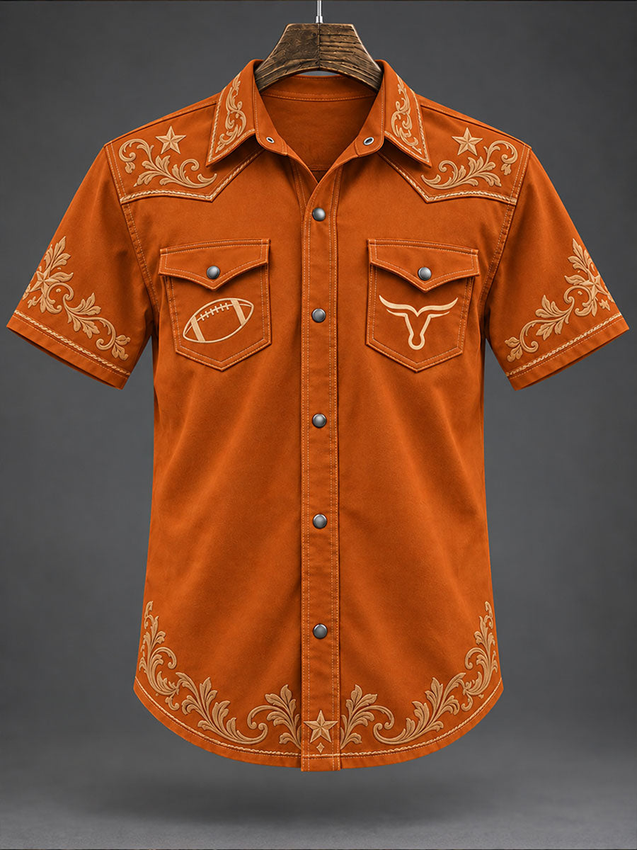 Men's Football Game Day Casual Shirt gracestitchs