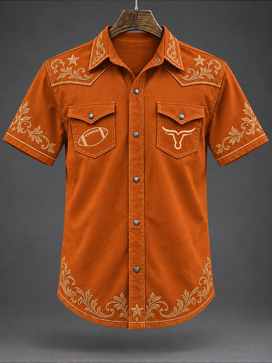 Men's Football Game Day Casual Shirt gracestitchs