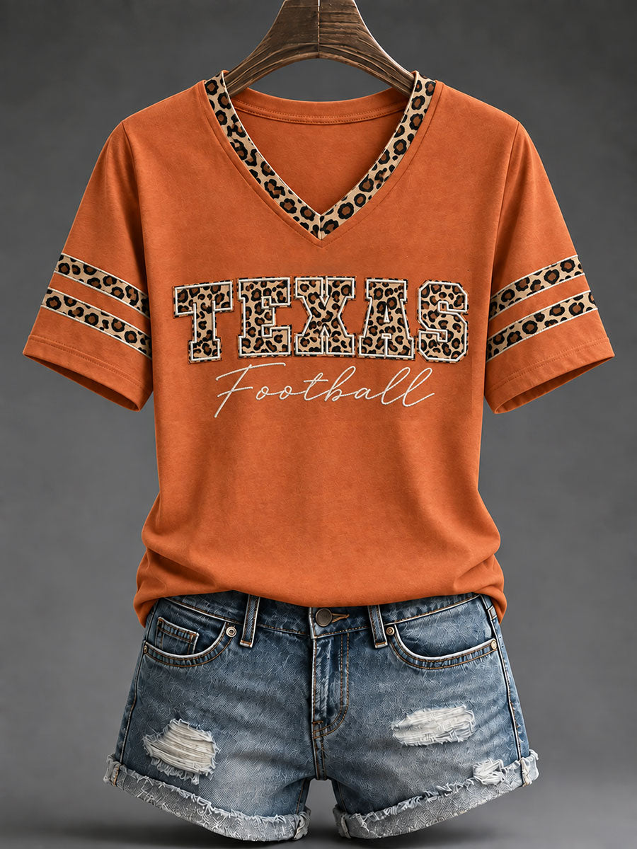 Women's Football Game Day Casual T-Shirt gracestitchs