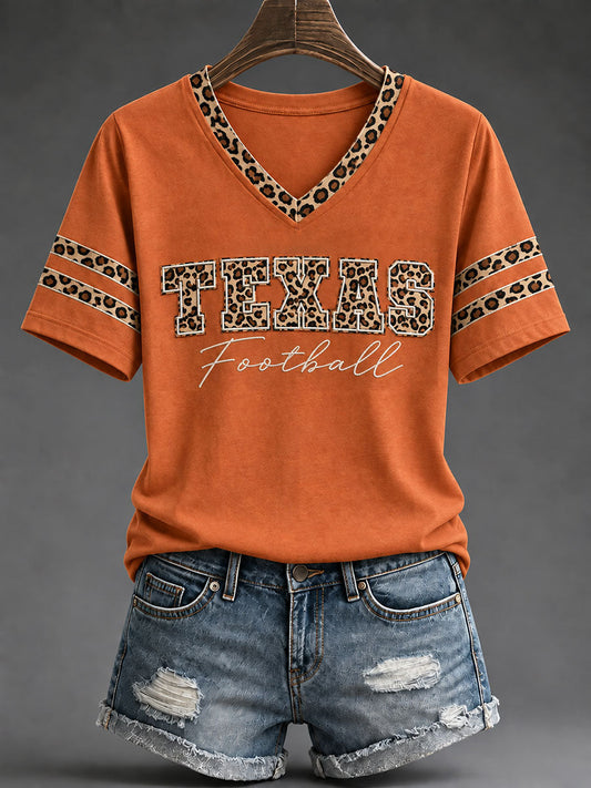 Women's Football Game Day Casual T-Shirt gracestitchs