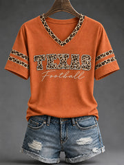 Women's Football Game Day Casual T-Shirt gracestitchs