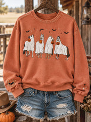 Women's Western Halloween Art Printed Sweatshirt gracestitchs
