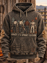 Men's Western Halloween Art Printed Hoodie gracestitchs