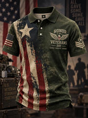 Men's U.S. Veterans Day Printed polo shirt gracestitchs