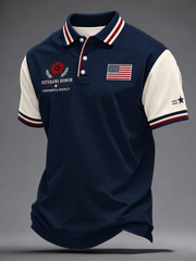 Men's U.S. Veterans Day Printed polo shirt gracestitchs