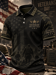 Men's U.S. Veterans Day Printed polo shirt gracestitchs