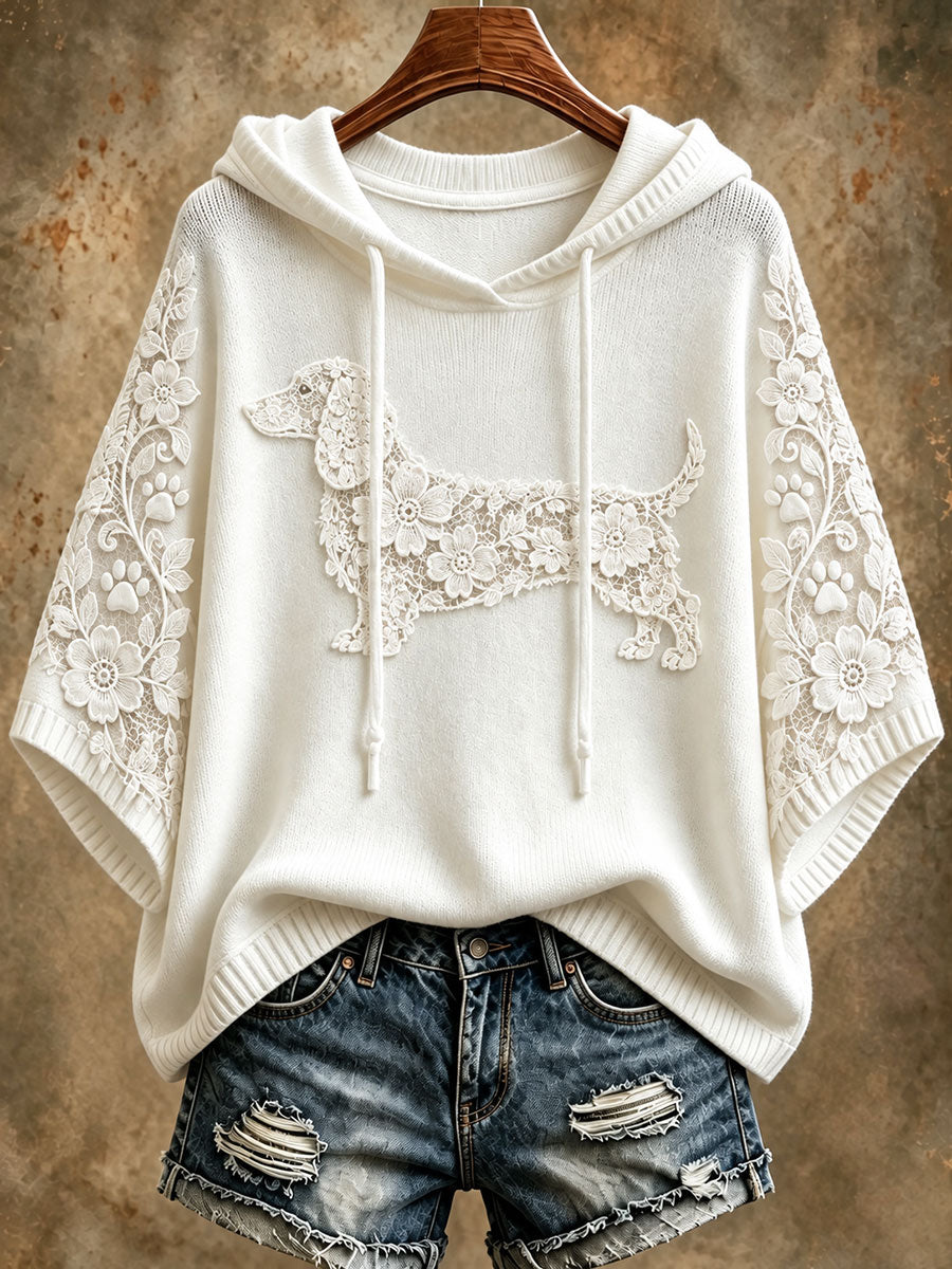 Women's Floral Dachshund Hoodies gracestitchs