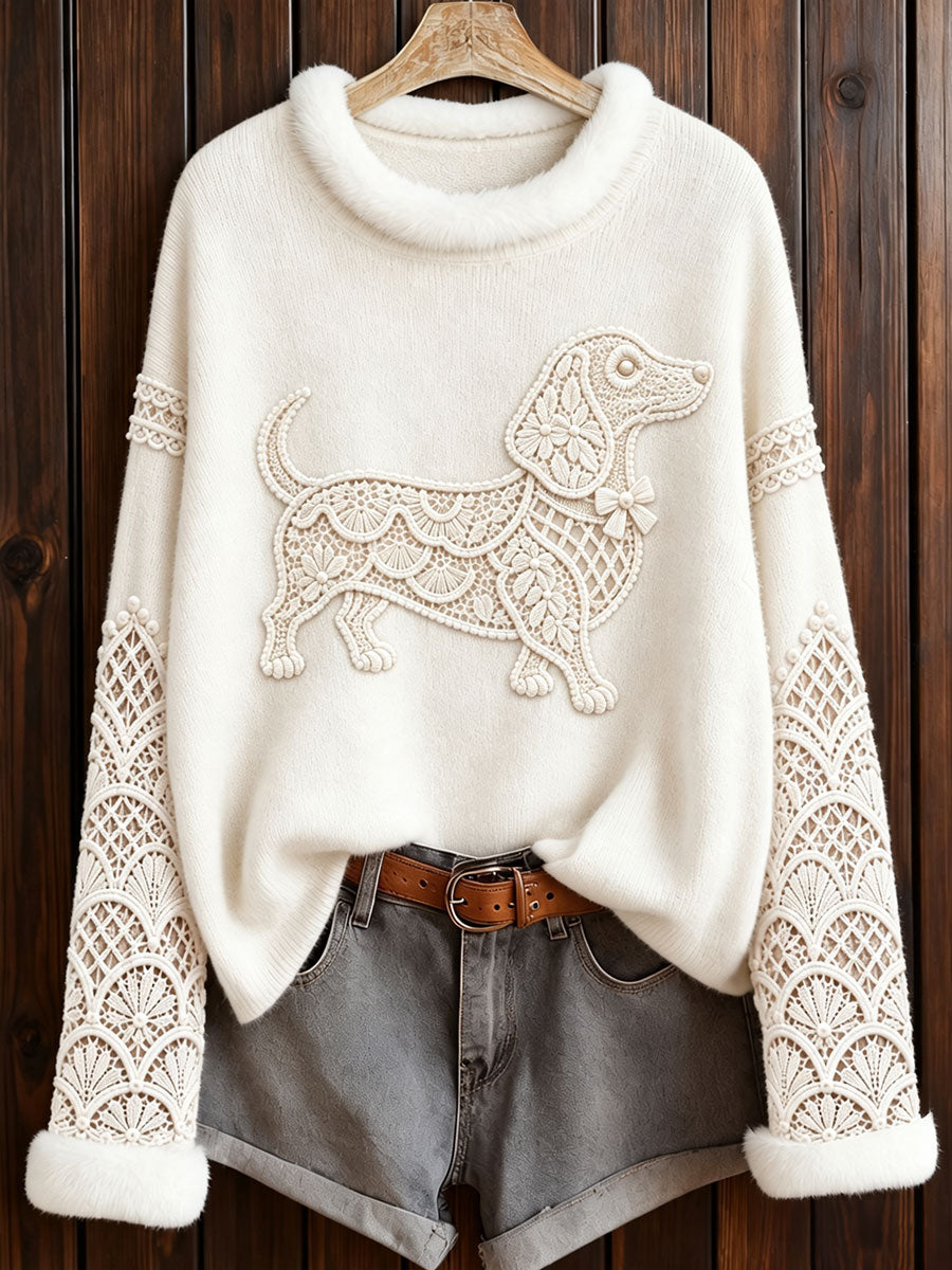 Women's floral dachshund tops gracestitchs