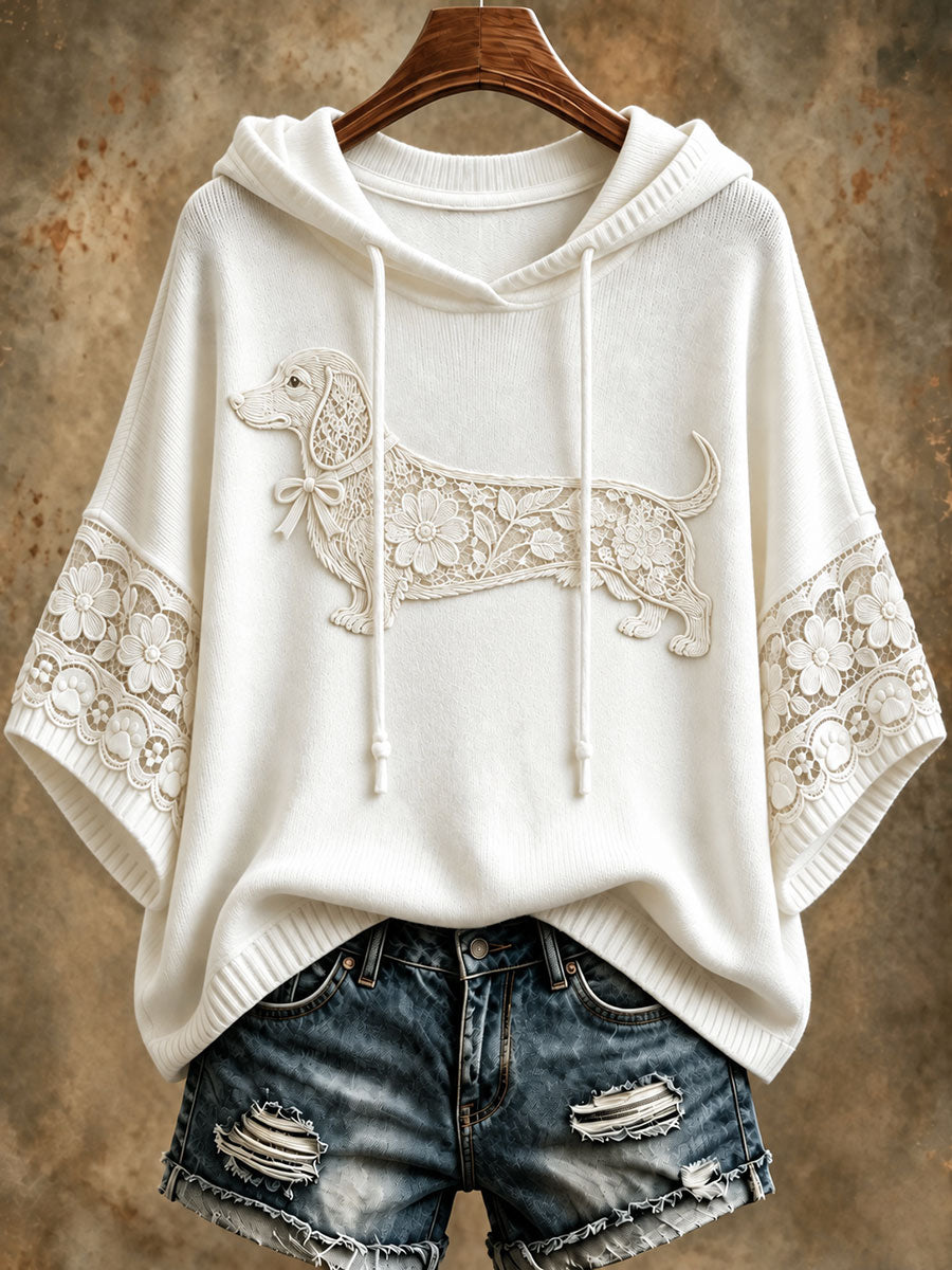 Women's Floral Dachshund Hoodies gracestitchs