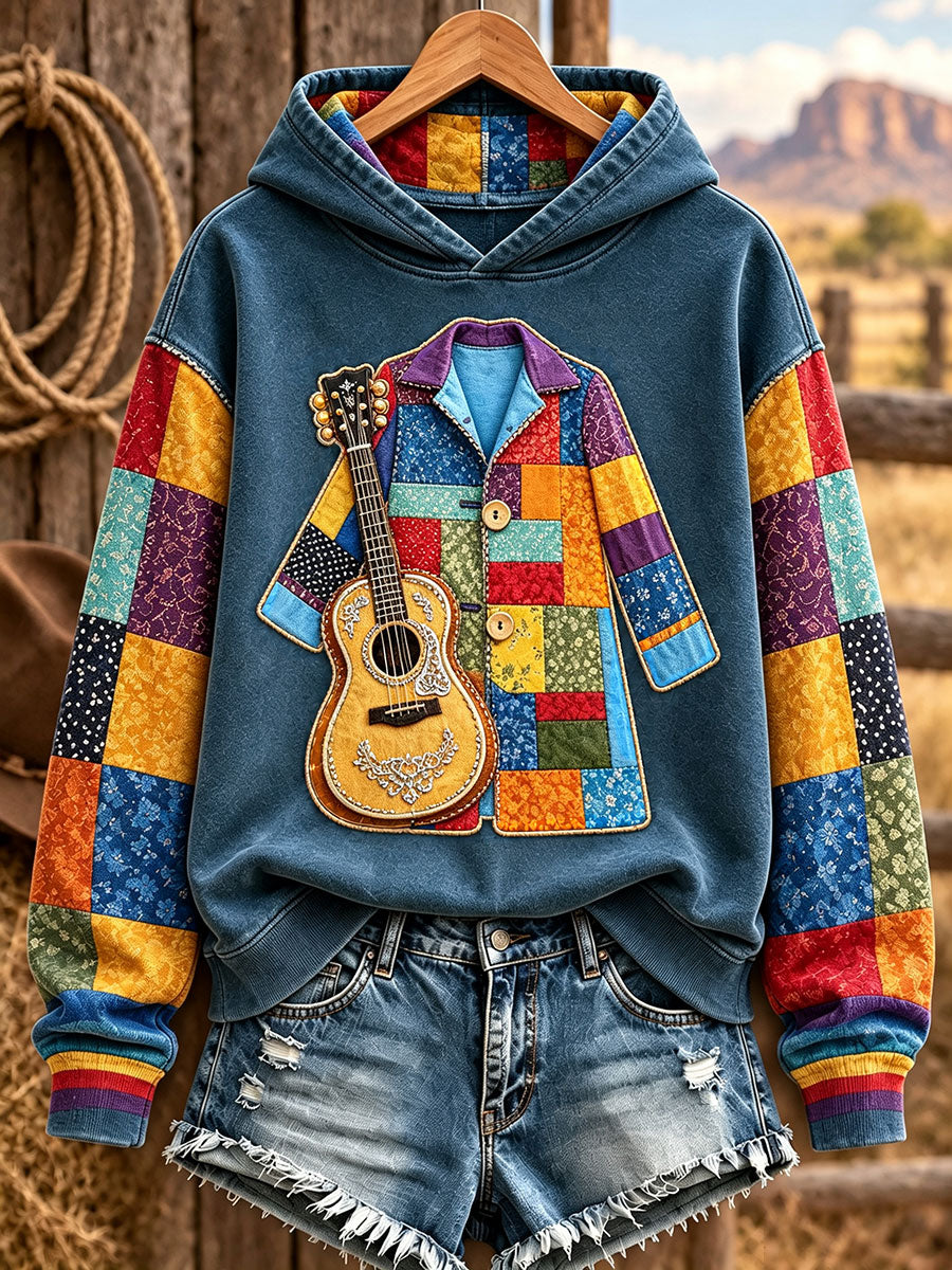Women's colorful coat and country music guitar hoodies gracestitchs