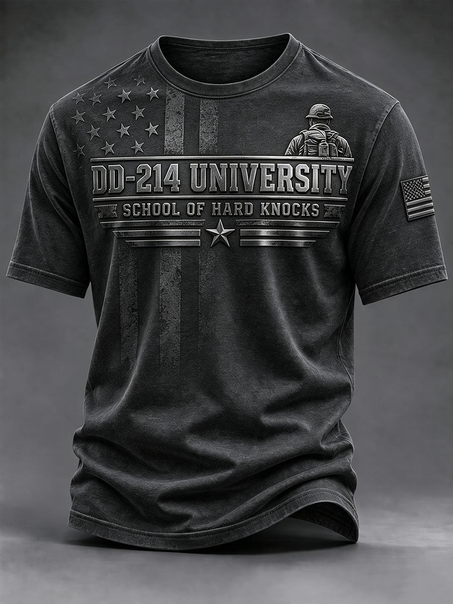 Men's DD-214 US Veterans Print T-Shirt gracestitchs