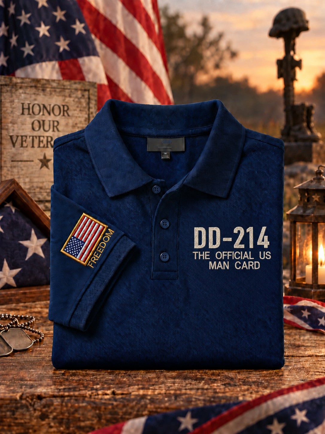 Men's Veterans Day Printed Shirt gracestitchs
