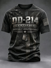 Men's DD-214 US Veterans Print T-Shirt gracestitchs