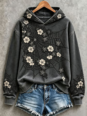Women's Gothic Spiderweb Halloween Hoodies gracestitchs