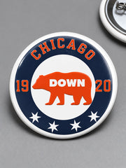 Chicago Football Lover Printed Pins gracestitchs