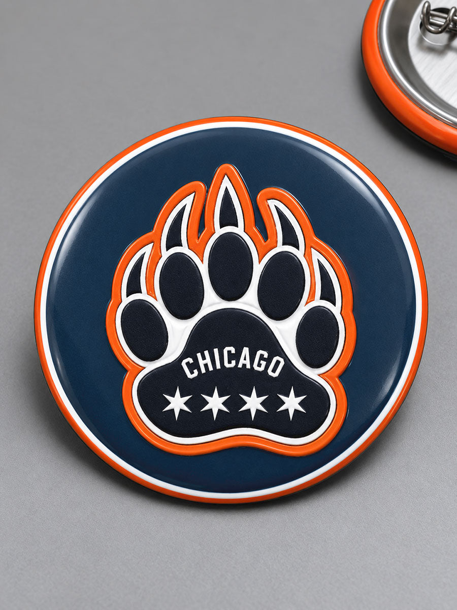 Chicago Football Lover Printed Pins gracestitchs