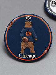 Chicago Football Lover Printed Pins gracestitchs