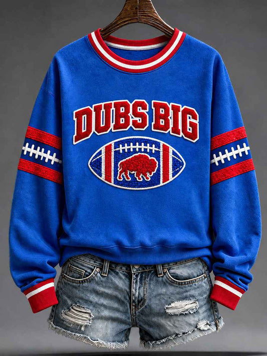 Women's Buffalo Football Fans Lovers Gameday Casual Regular Sweatshirt