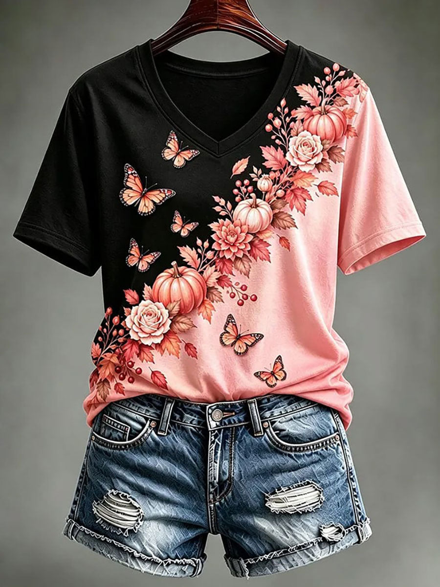 Women's Breast Cancer Awareness Printed Casual T-Shirt gracestitchs