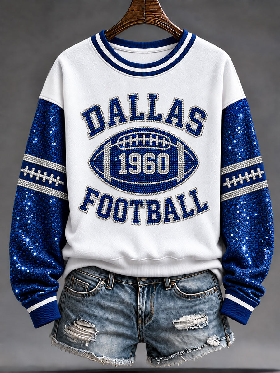 Women's Cowboys Football Fans Lovers Gameday Casual Regular Sweatshirt gracestitchs