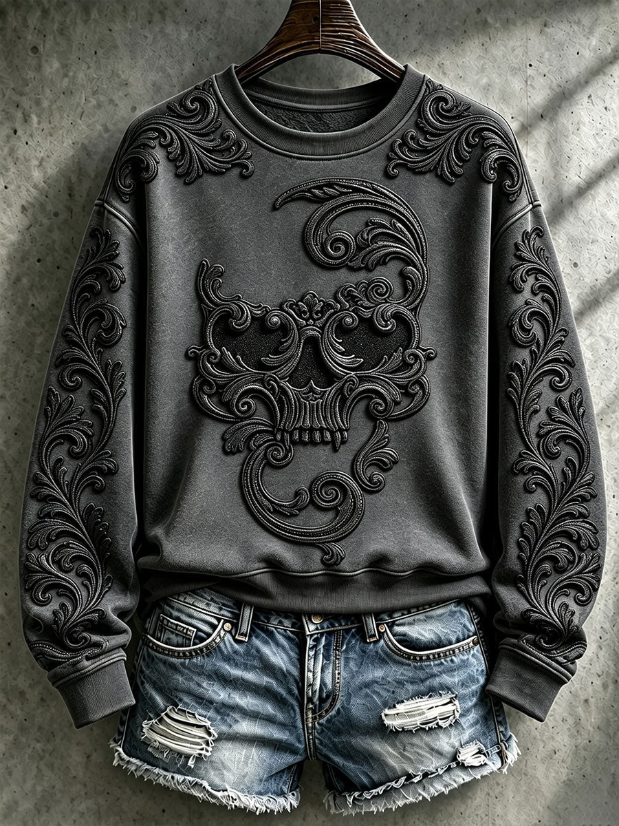 Women's Halloween Skull Sweatshirts gracestitchs