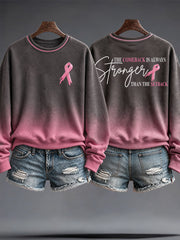 Women's Breast Cancer Awareness Art Printed Sweatshirt gracestitchs