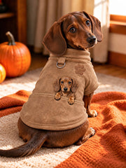 Cute Dachshund Print Dog Short-Sleeve Shirt (with D-ring) gracestitchs