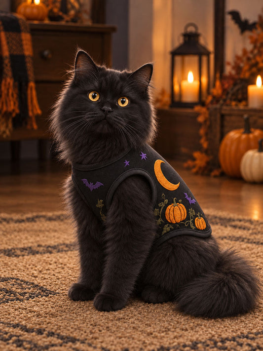 Halloween Cat Vests gracestitchs