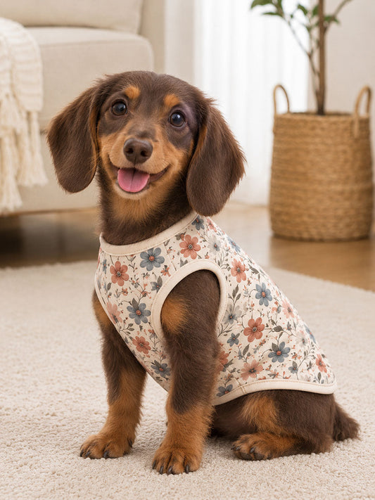 Floral Print Sleeveless Pet Vest (Suitable for Cats and Dogs) gracestitchs