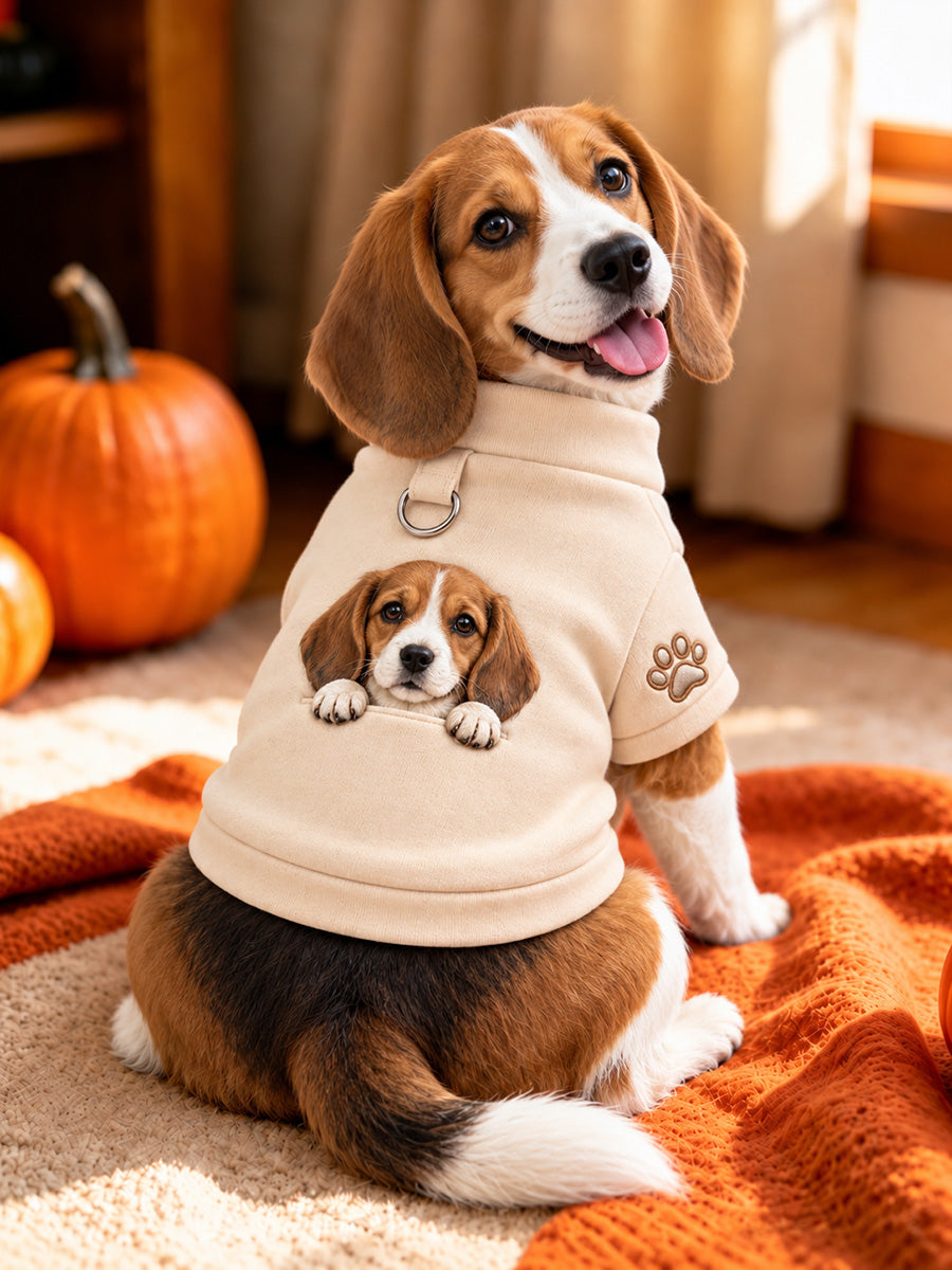 Cute Beagle Print Dog Short-Sleeve Shirt (with D-ring) gracestitchs