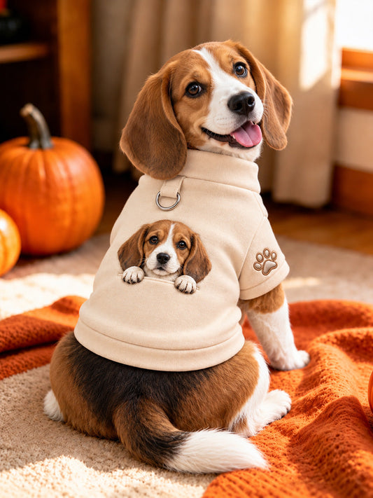 Cute Beagle Print Dog Short-Sleeve Shirt (with D-ring) gracestitchs