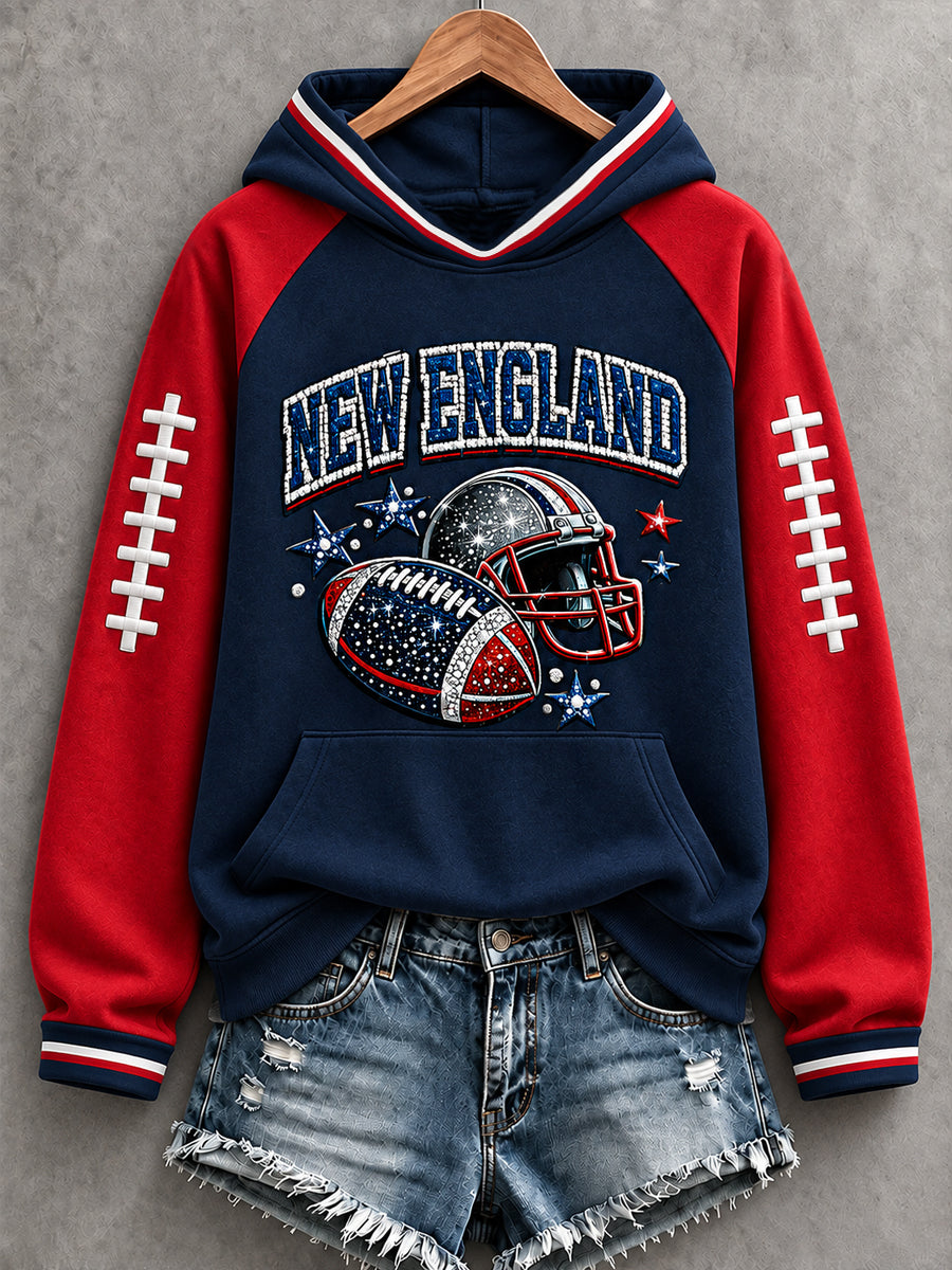 Women's Football Gameday Gift For Football Fans Casual Hoodie gracestitchs
