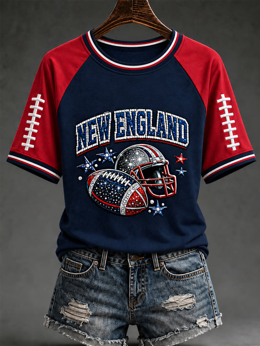 Women's Football Gameday Gift For Football Fans Casual Tee gracestitchs