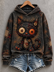 Women's Halloween Creepy Dolls Print Casual Hoodie gracestitchs