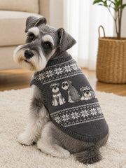 Vintage Schnauzer Dogs Isle Pattern Print Pet Sleeveless Vest gracestitchs