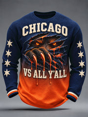 Men's Chicago Football Lover Printed Waffle Tops gracestitchs