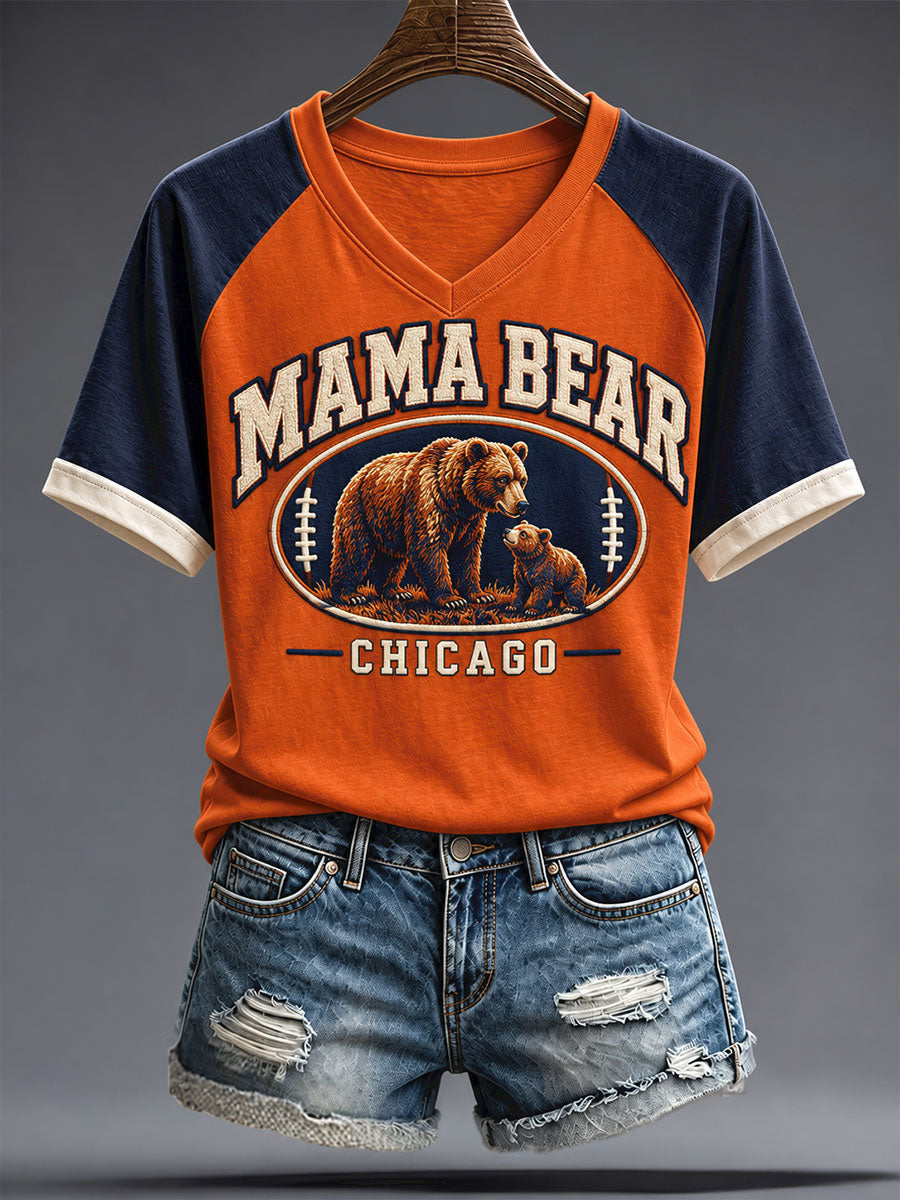 Women's Chicago Football Lover Printed T-shirt gracestitchs