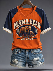Women's Chicago Football Lover Printed T-shirt gracestitchs