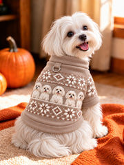 Vintage Maltese Dogs Isle Pattern Print Short-Sleeve Shirt (with D-ring) gracestitchs