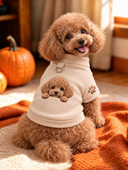 Cute Teddy Dog & Paw Print Short-Sleeve Shirt (with D-ring) gracestitchs