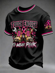 Men's Breast Cancer Awareness I Wear Pink For Her T-shirt gracestitchs