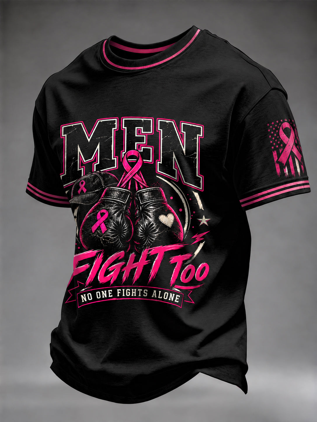 Men's Breast Cancer Awareness I Wear Pink For Her T-shirt gracestitchs