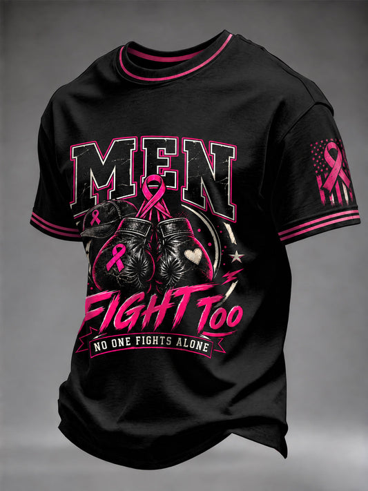 Men's Breast Cancer Awareness I Wear Pink For Her T-shirt gracestitchs