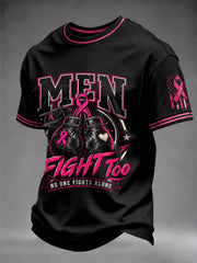 Men's Breast Cancer Awareness I Wear Pink For Her T-shirt gracestitchs