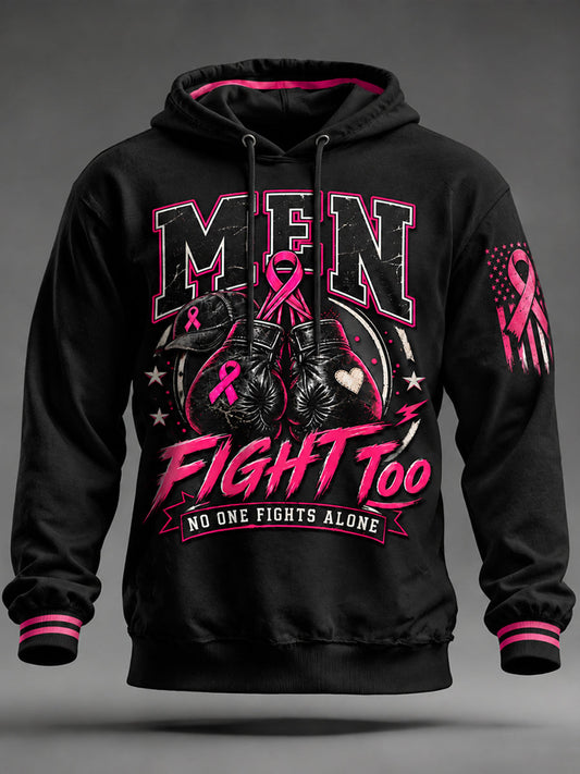 Men's Breast Cancer Awareness Real Men Wear Pink Hoodie gracestitchs