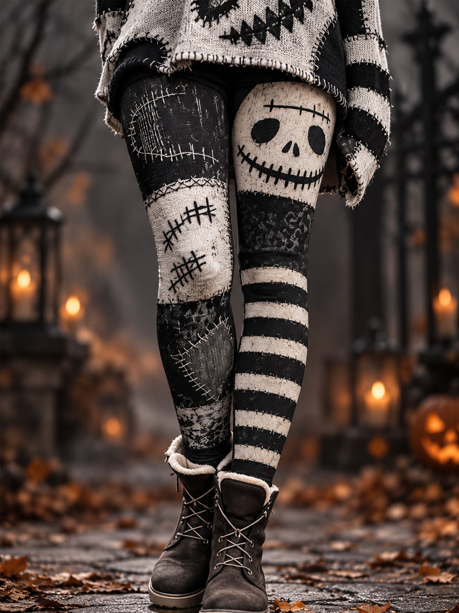 Women's Halloween Print Leggings gracestitchs