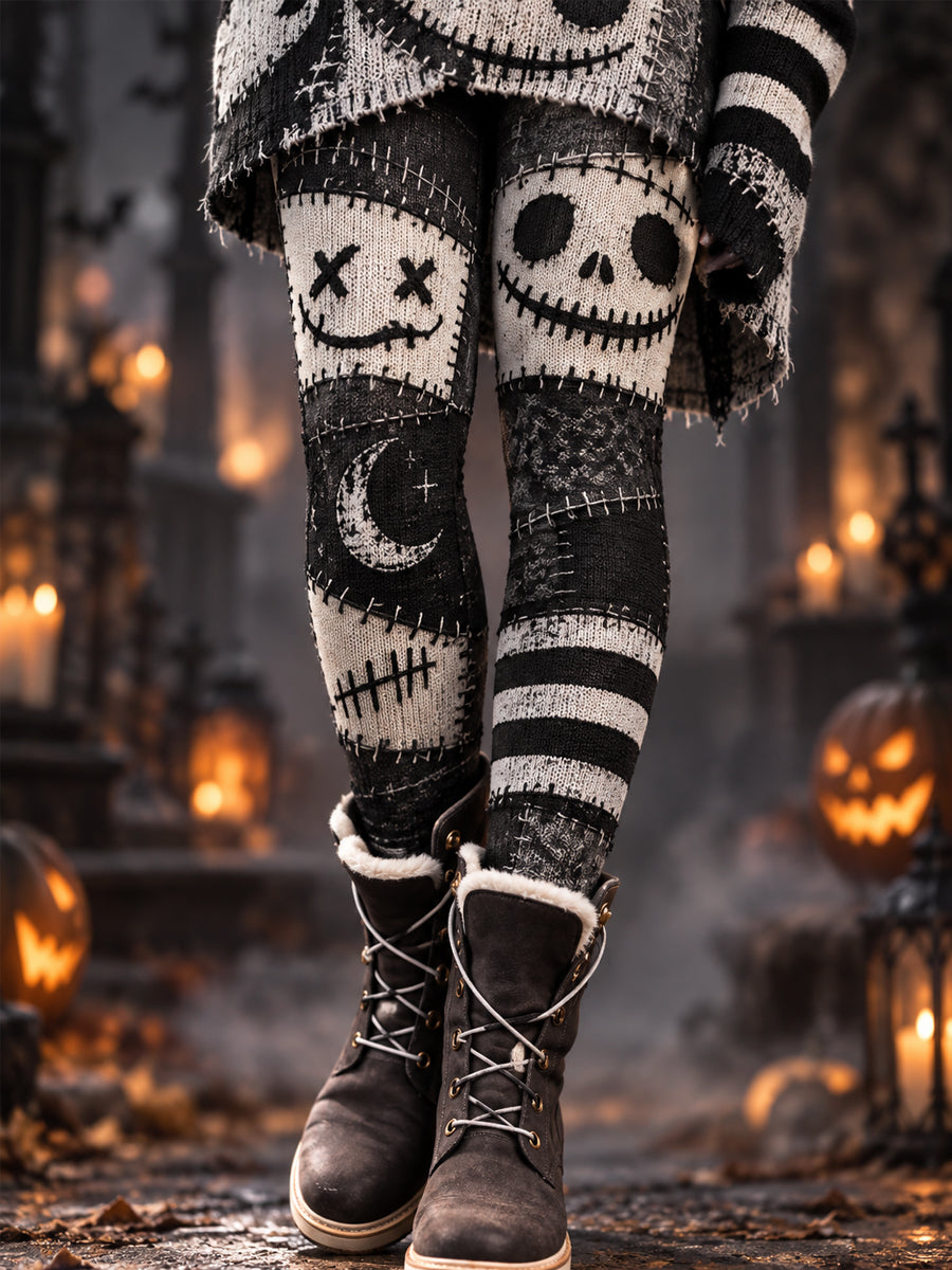 Women's Halloween Print Leggings gracestitchs
